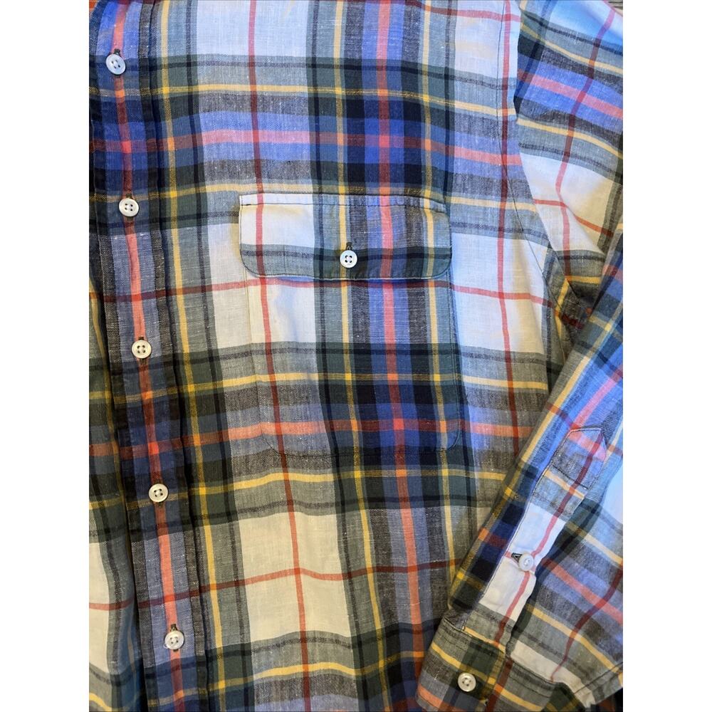 Polo Ralph Lauren Linen Shirt Mens XL Button Down Colorful Plaid Lightweight - Picture 3 of 6